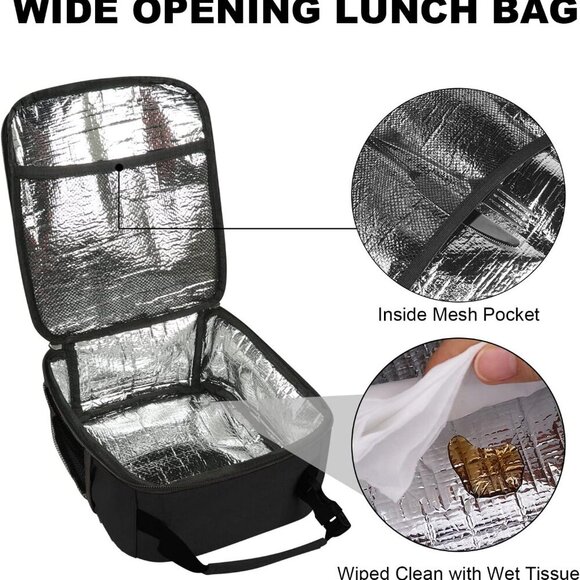 Lunch Box for Men Women Adults, Small Lunchbox for Work Picnic - Reusable Lunch - Picture 4 of 7